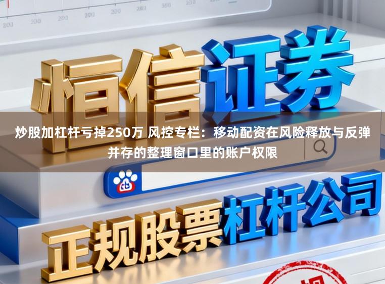炒股加杠杆亏掉250万 风控专栏：移动配资在风险释放与反弹并存的整理窗口里的账户权限
